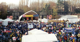 WTO Seattle Protest Crowd