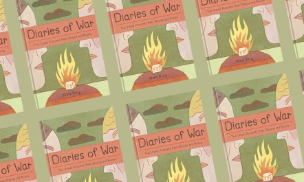 An image showing a cover of the book called Diaries of War by Nora Krug.